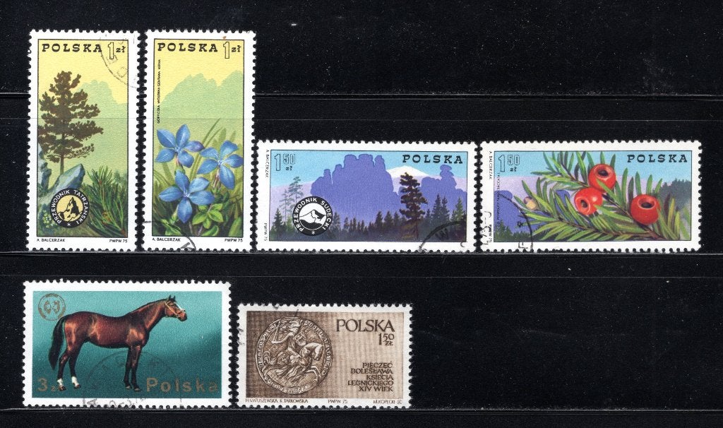 POLOGNE Lot 1975 estampillé, Envoi, Pologne, Affranchi