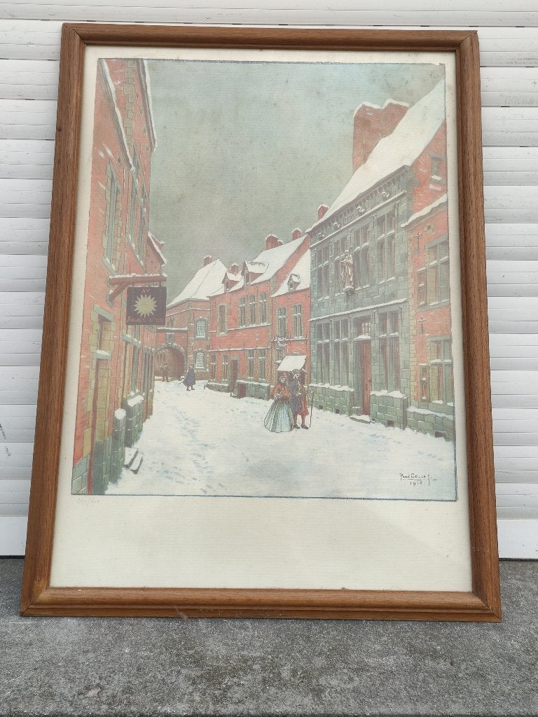 lithographie signe paul collet, Ophalen of Verzenden