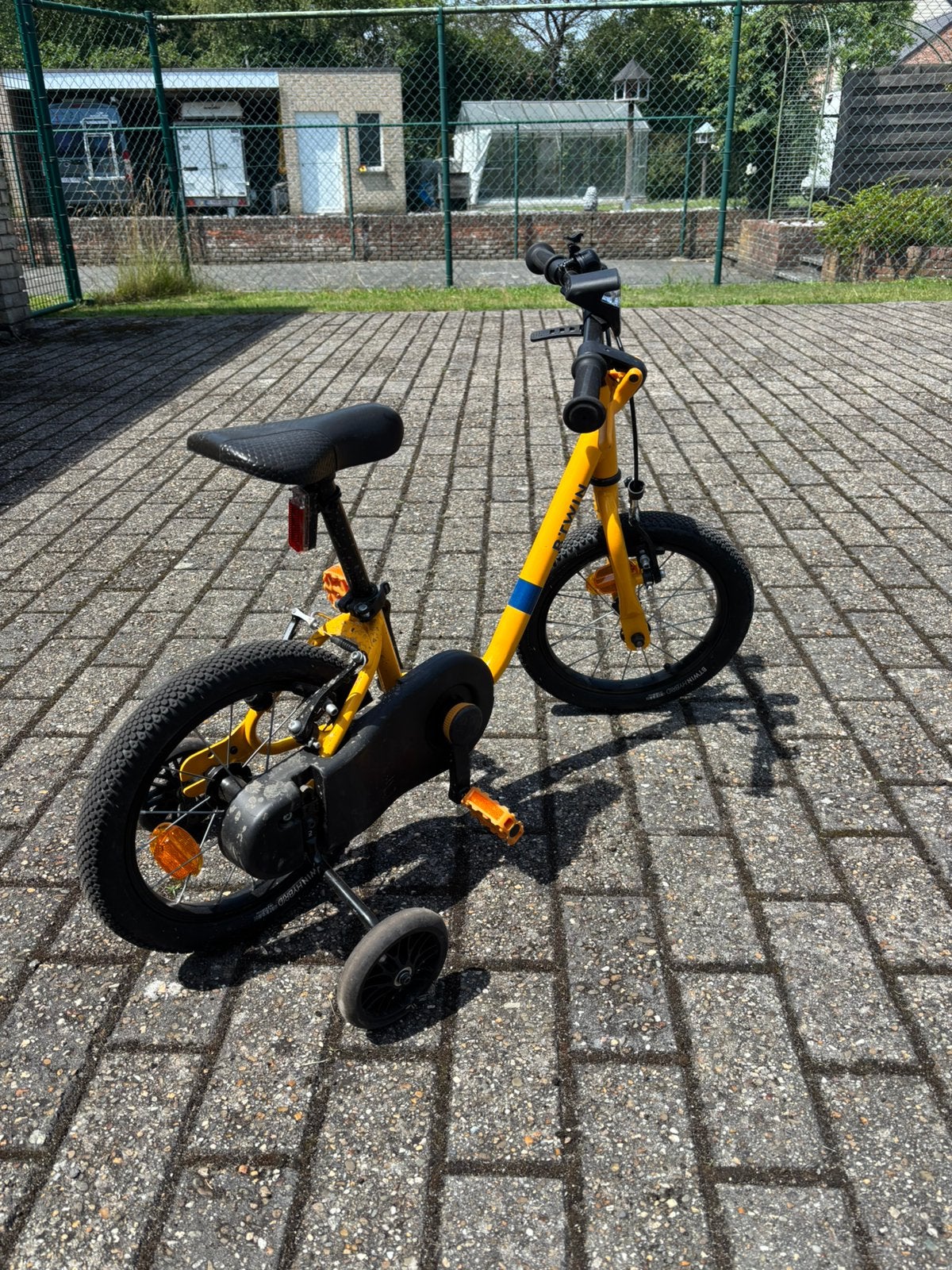 Kinderfiets te koop – Btwin 14 inch, Fietsen en Brommers, Ophalen, Zo goed als nieuw, Zijwieltjes