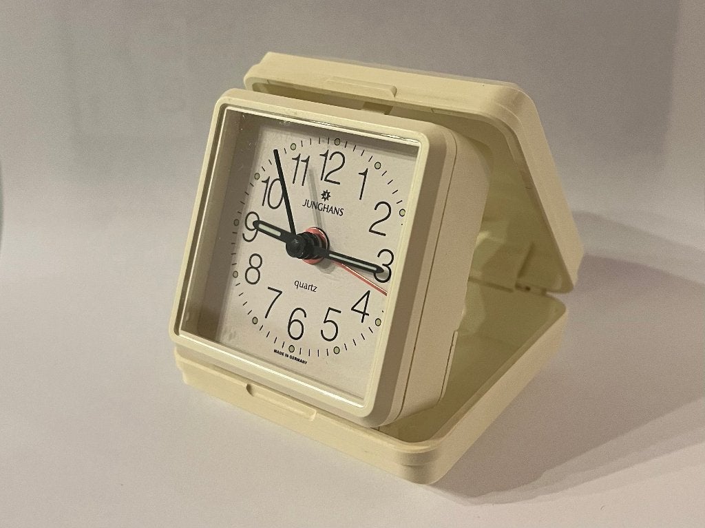 Vintage Junghans 710 quartz reiswekker - werkend, Ophalen of Verzenden
