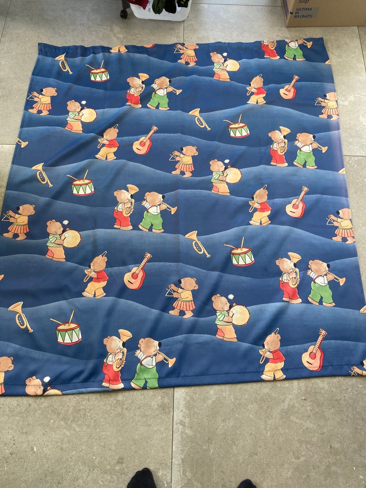 5 gordijnen 140cm op 160cm, Ophalen, 100 tot 150 cm, Blauw, Zo goed als nieuw