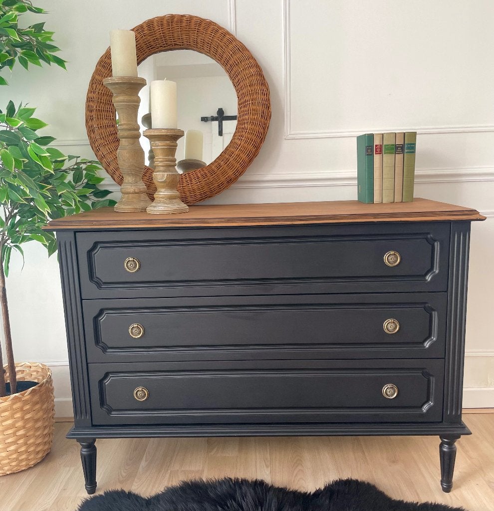 Vintage ladekast / commode, Huis en Inrichting, Kasten | Ladekasten, Ophalen, Zo goed als nieuw
