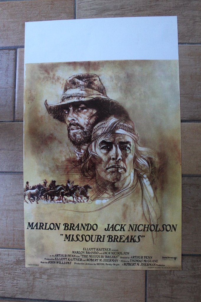filmaffiche Jack Nicholson Missouri Breaks 1976 filmposter, Collections, Enlèvement ou Envoi, Rectangulaire vertical, A1 jusqu'à A3