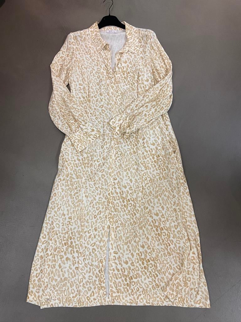Heart mind kleed beige luipaard Maat 40 - perfect, Kleding | Dames, Ophalen of Verzenden, Zo goed als nieuw, Maat 38/40 (M), Beige