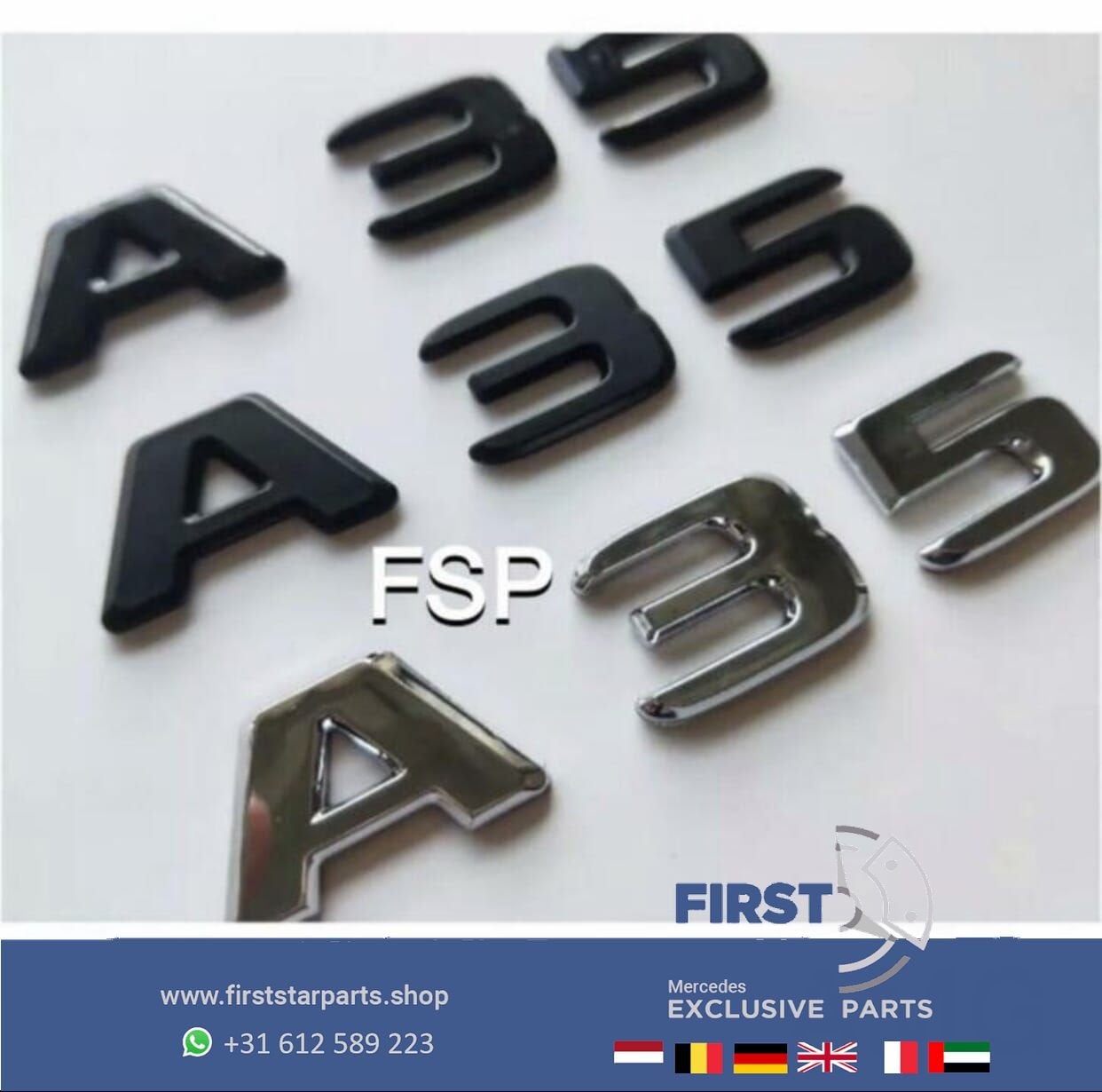 W177 V177 A35 LOGO EMBLEEM LETTERS Mercedes A 35 Klasse 2018, Gebruikt, -, Ophalen of Verzenden, Achter