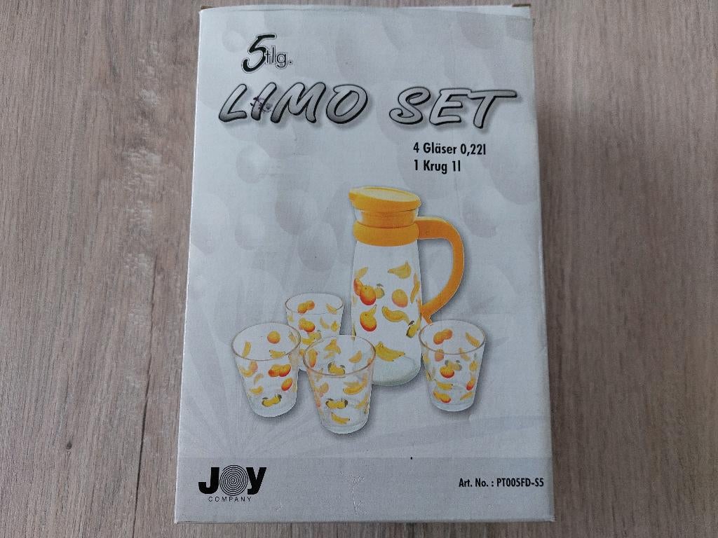 Nieuwe set 4 glazen + serveer kan, Ophalen of Verzenden, Nieuw, Overige typen