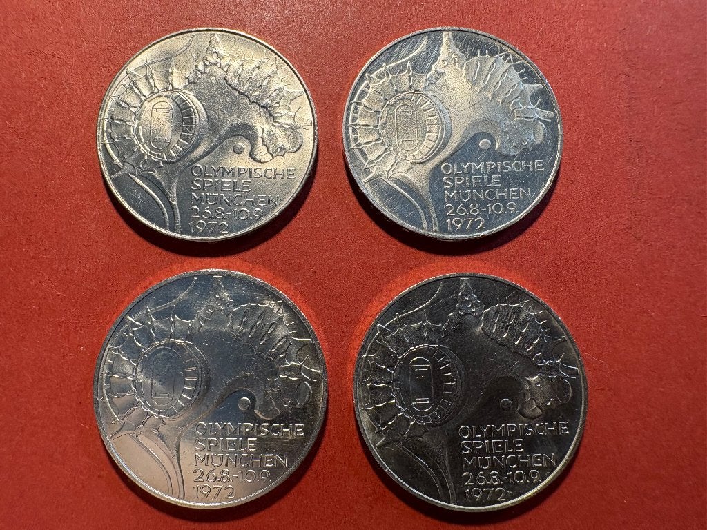 Allemagne - 10 Mark 1972 D,F,G J - Olympiazentrum (#377#), Enlèvement ou Envoi, Allemagne, Série, Argent