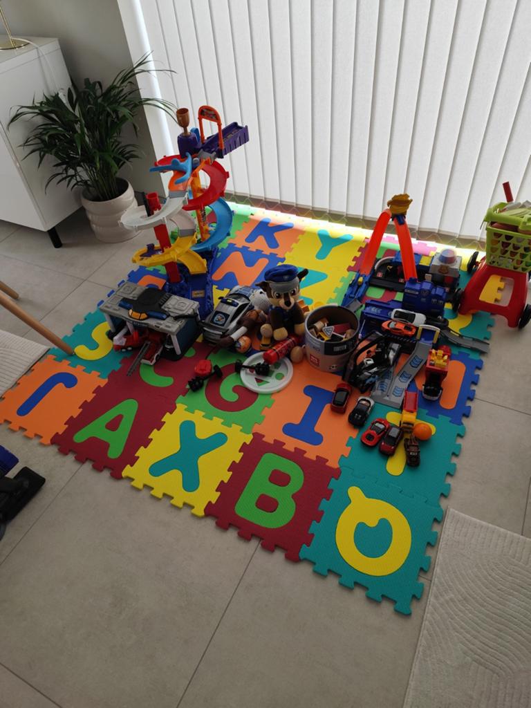 Vloerkleed puzzel, Ophalen