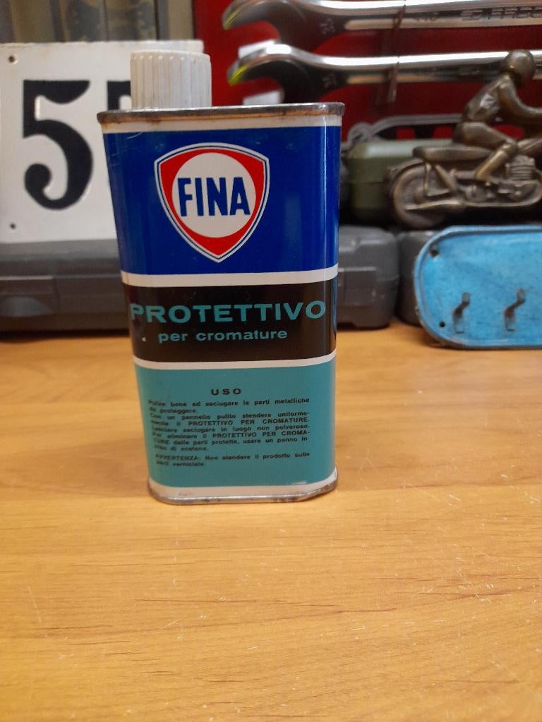 Oude lege oliekan van Fina Protettivo, Verzenden, Gebruikt, Overige typen