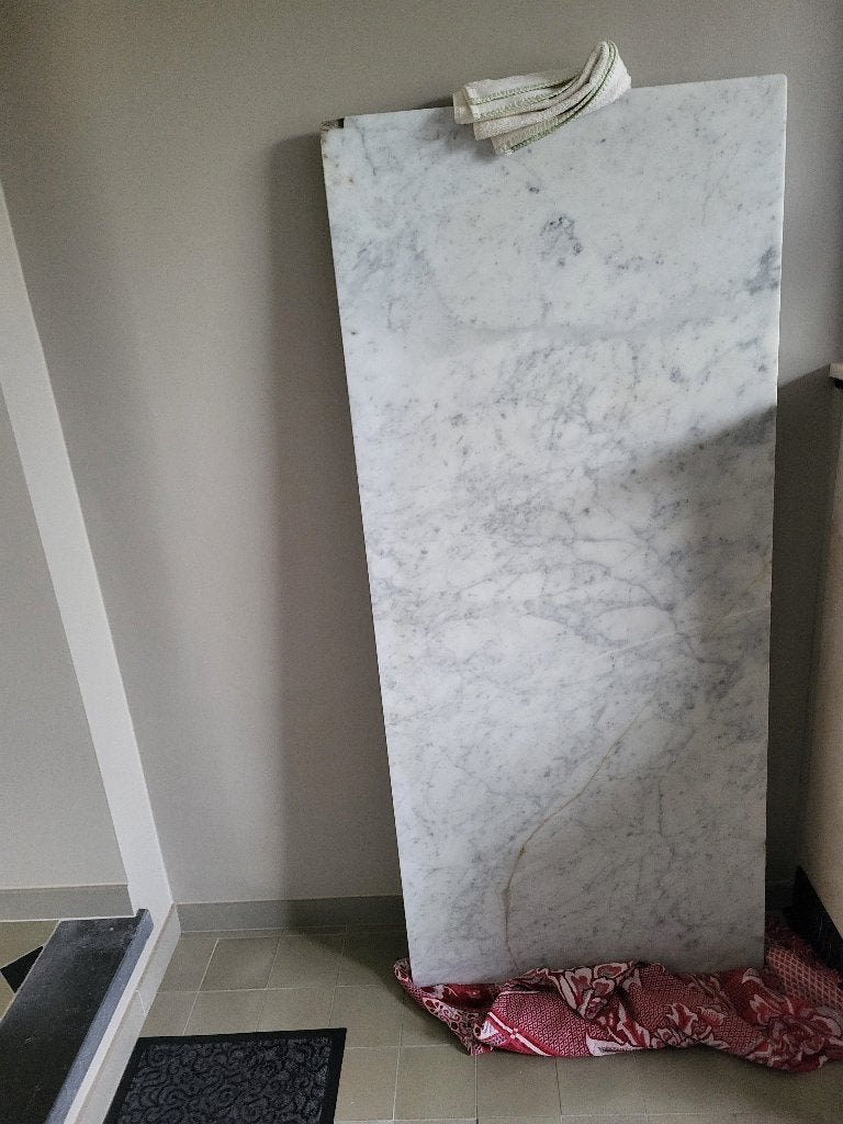 Dessus en marbre, Bricolage & Construction, Marbre, 60 cm ou plus, Enlèvement, Utilisé