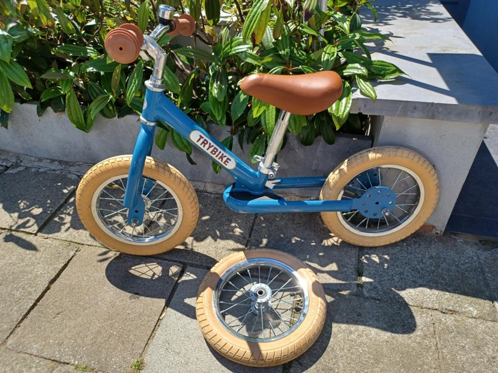 Trybike Steel 2-in-1 loopfiets Vintage Blauw, Ophalen
