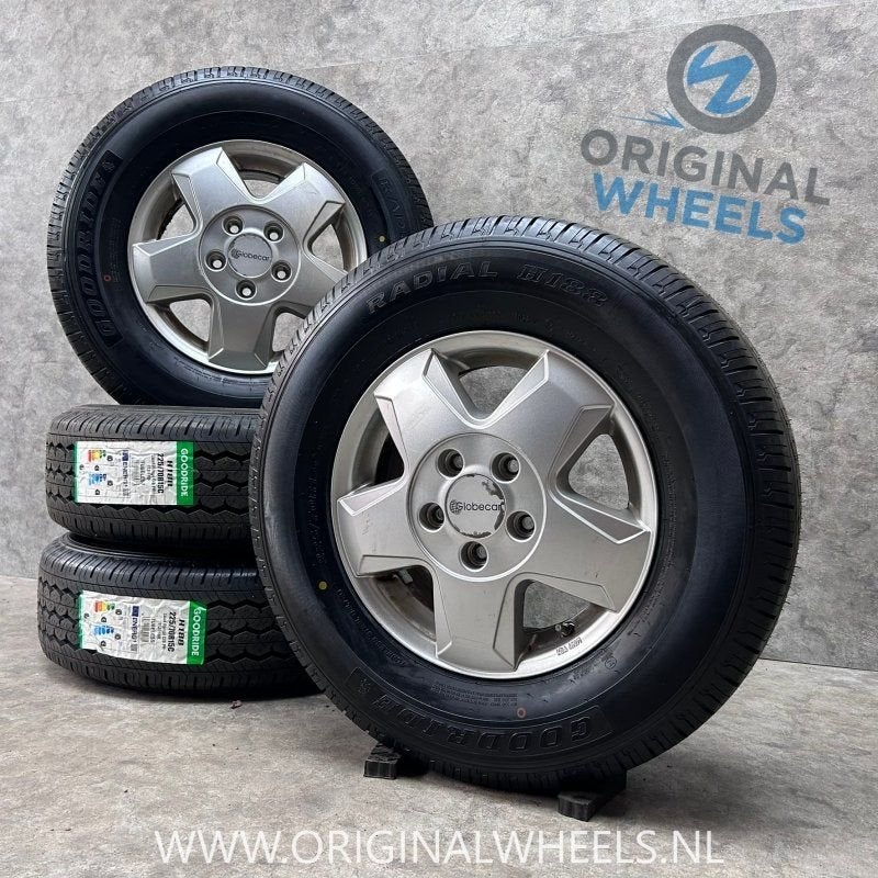 15 inch Globecar velgen + zomerbanden Ford Transit Custom, Auto-onderdelen, Gebruikt, 15 inch, -, -