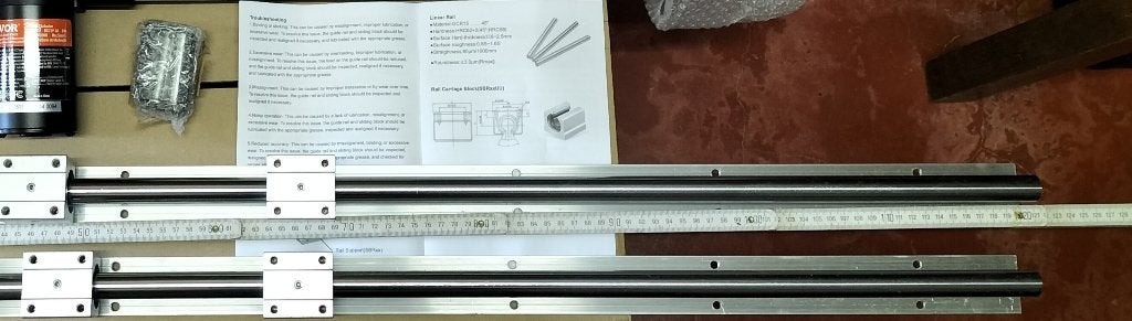 2 geleiding baren lengte 1200 mm VEVOR nieuw !  !, Ophalen, Nieuw