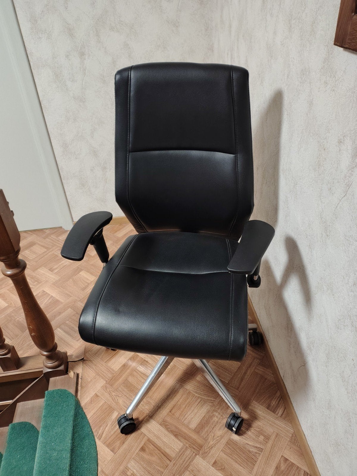chaise de bureau en cuir réglable, Maison & Meubles, Enlèvement, Chaise de bureau