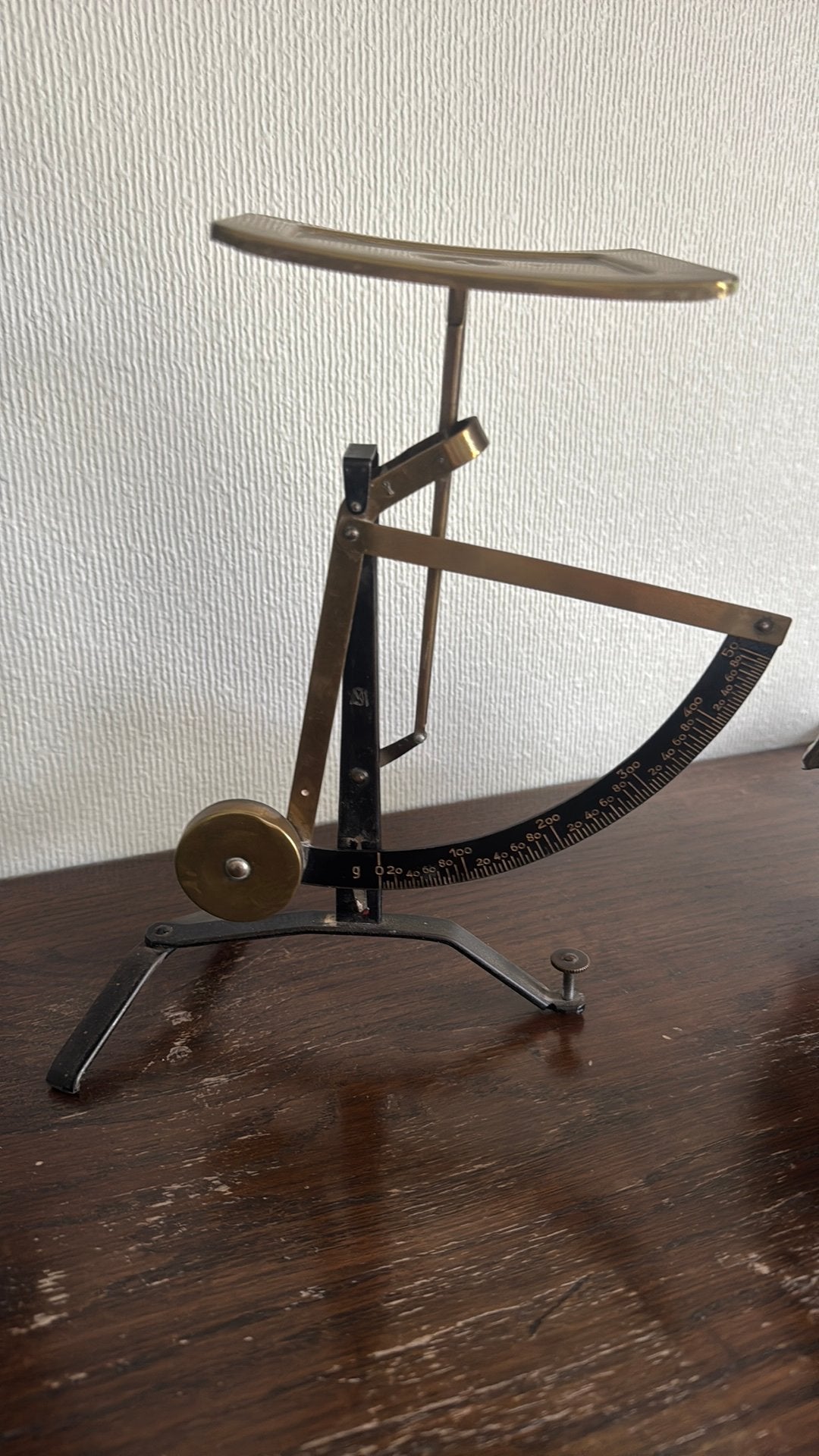 Antieke  Brievenweegschaal – Art Deco (0-500g) – Messing, Antiquités & Art, Antiquités | Bureau & Affaires, Enlèvement