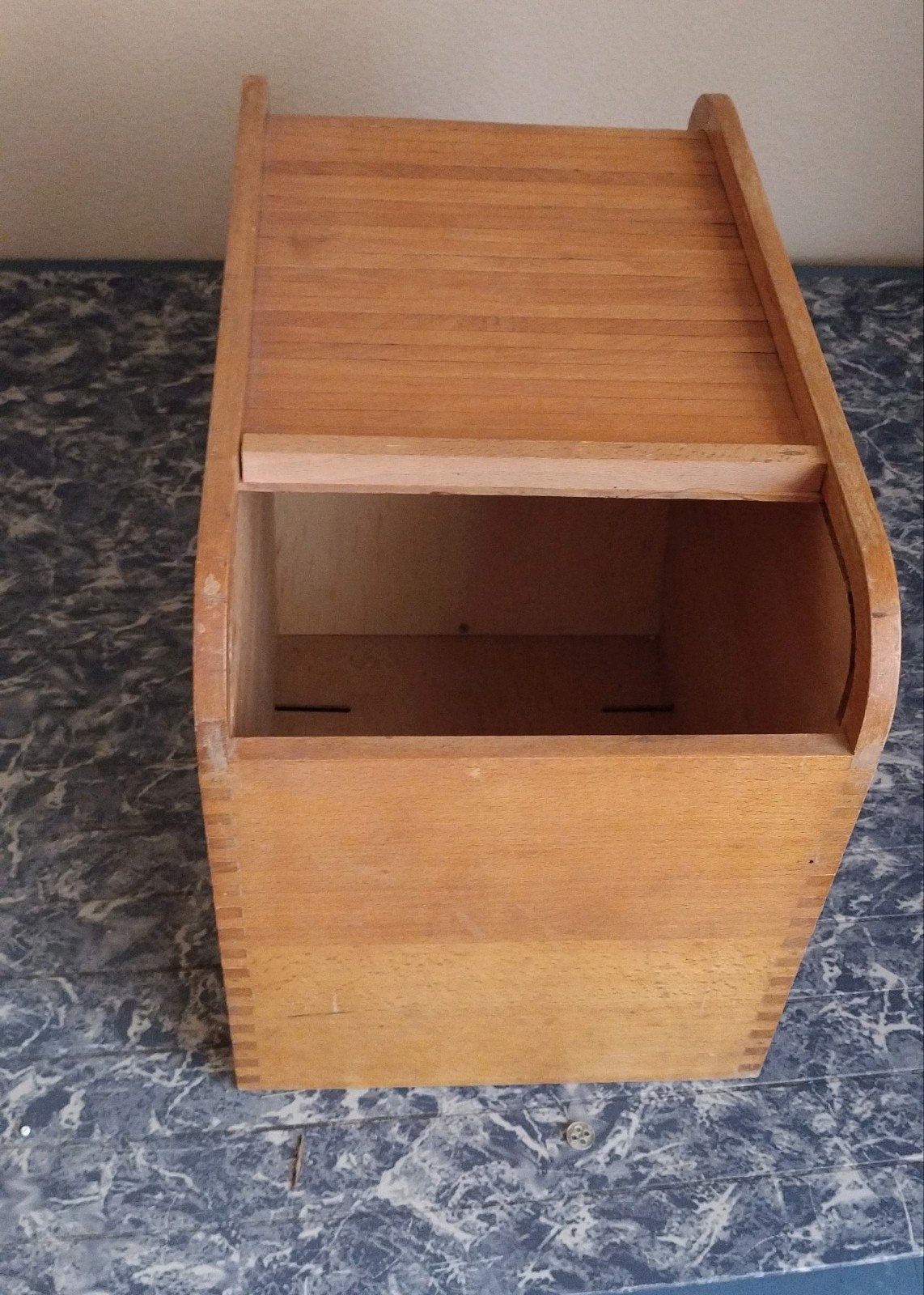 Oude archief bak uit hout, Ophalen, Minder dan 50 cm, Gebruikt, Minder dan 50 cm