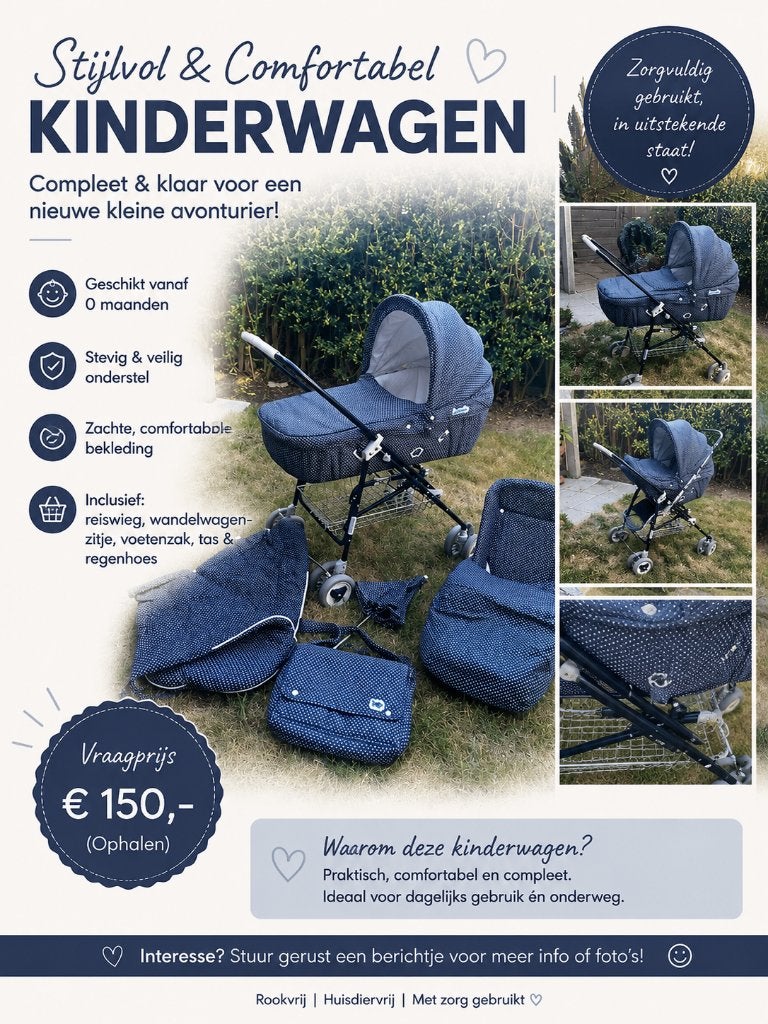 Poussette avec poussette, Enfants & Bébés, Poussettes & Combinaisons, Utilisé, Poussette, Autres marques, Voiture duo, Avec nacelle