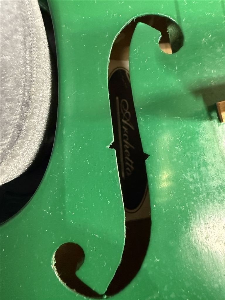 Viool - Archetto groene viool met opberg tas, Muziek en Instrumenten, Ophalen of Verzenden, Zo goed als nieuw, Viool