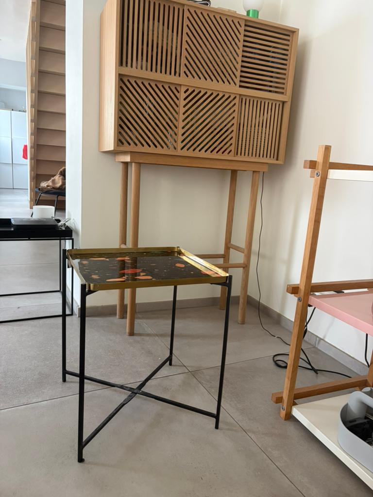 Table d’appoint design terrazzo Pomax, Enlèvement ou Envoi, Comme neuf