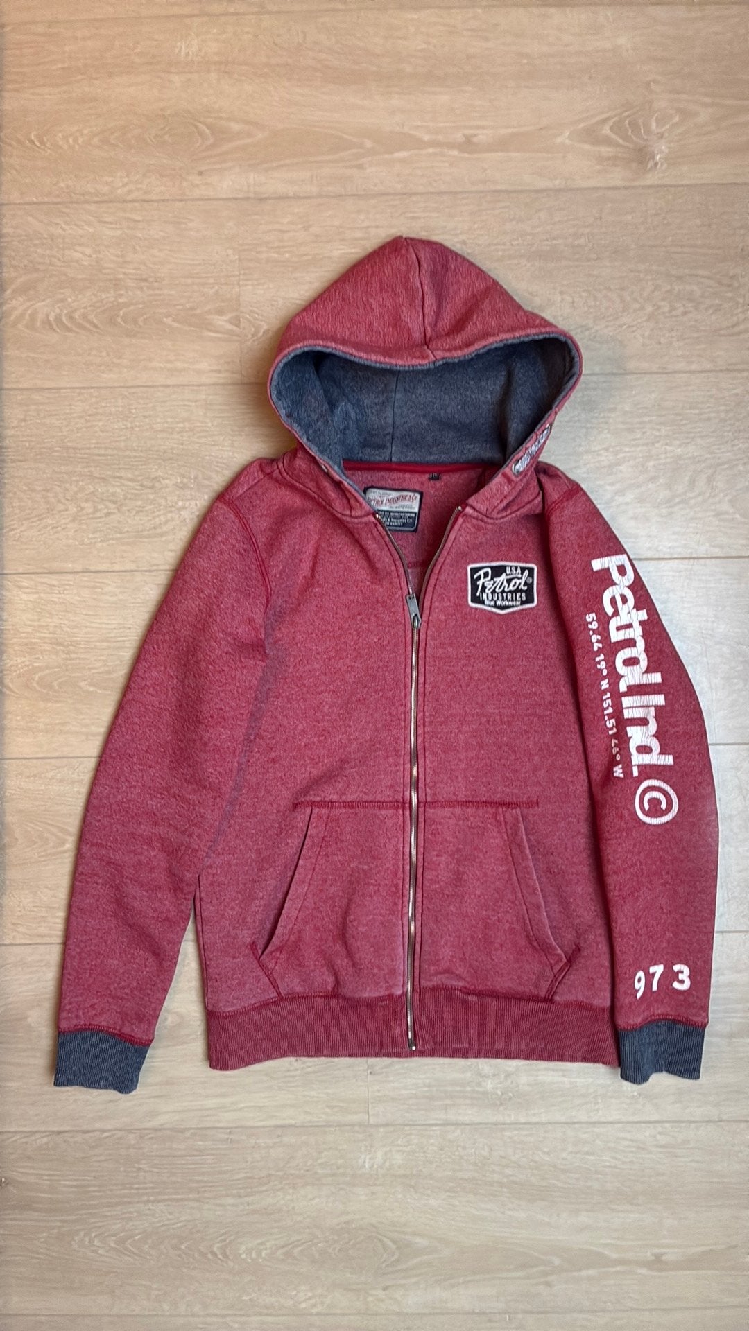 Pull met kap / Merk Petrol / Maat 176, Kinderen en Baby's, Kinderkleding | Maat 176, Ophalen, Gebruikt, Jongen, Trui of Vest