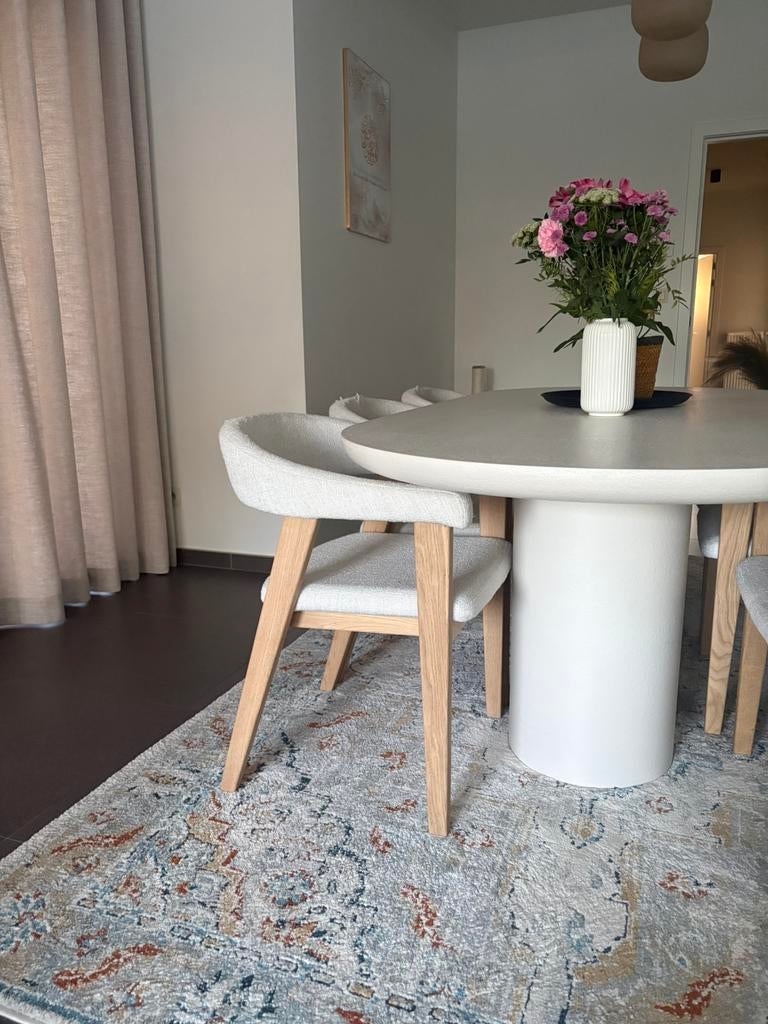 6 stoelen, Huis en Inrichting, Ophalen, Japandi, Gebruikt, Wit