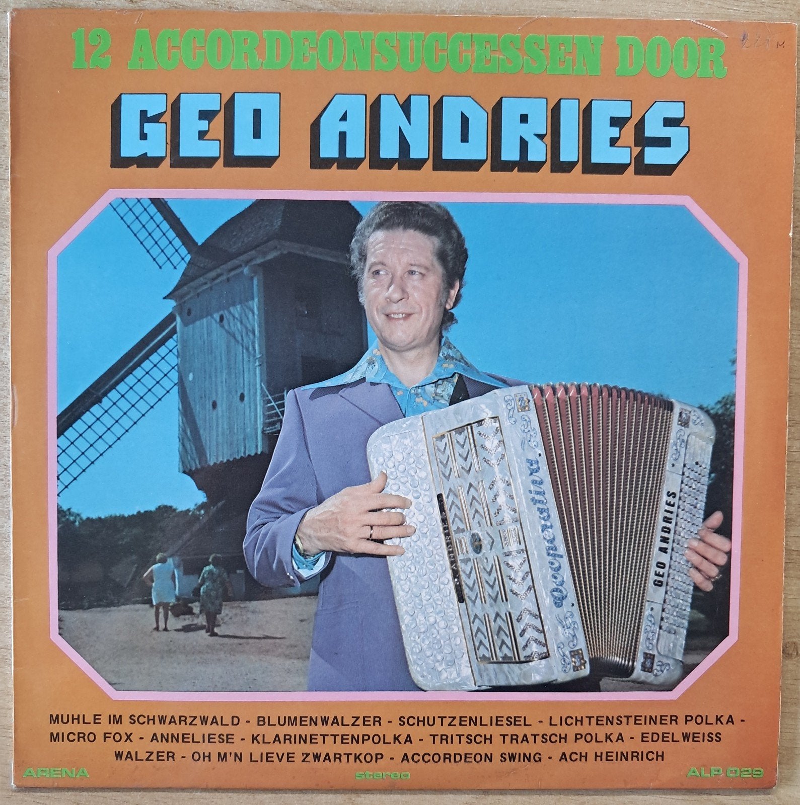 Geo Andries / 12 Accordeonsuccessen, Cd's en Dvd's, Vinyl | Wereldmuziek, Ophalen of Verzenden