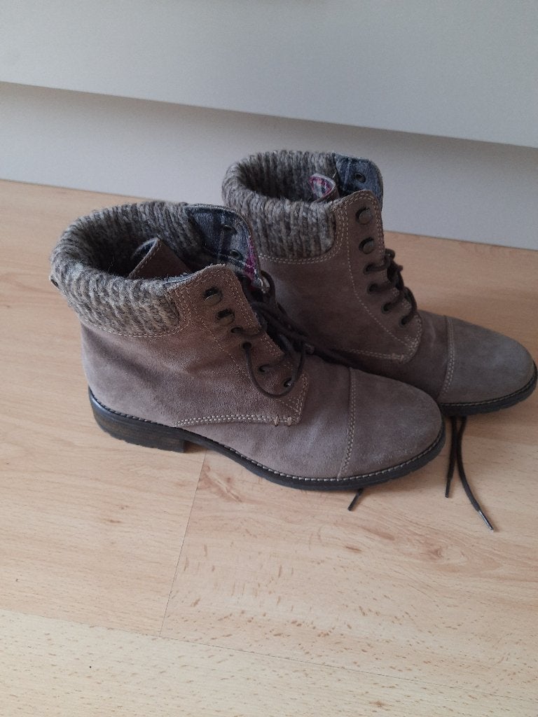 Bruine bottines/veterlaarzen maat 40, Flair, Bruin, Lage of Enkellaarzen, Ophalen of Verzenden