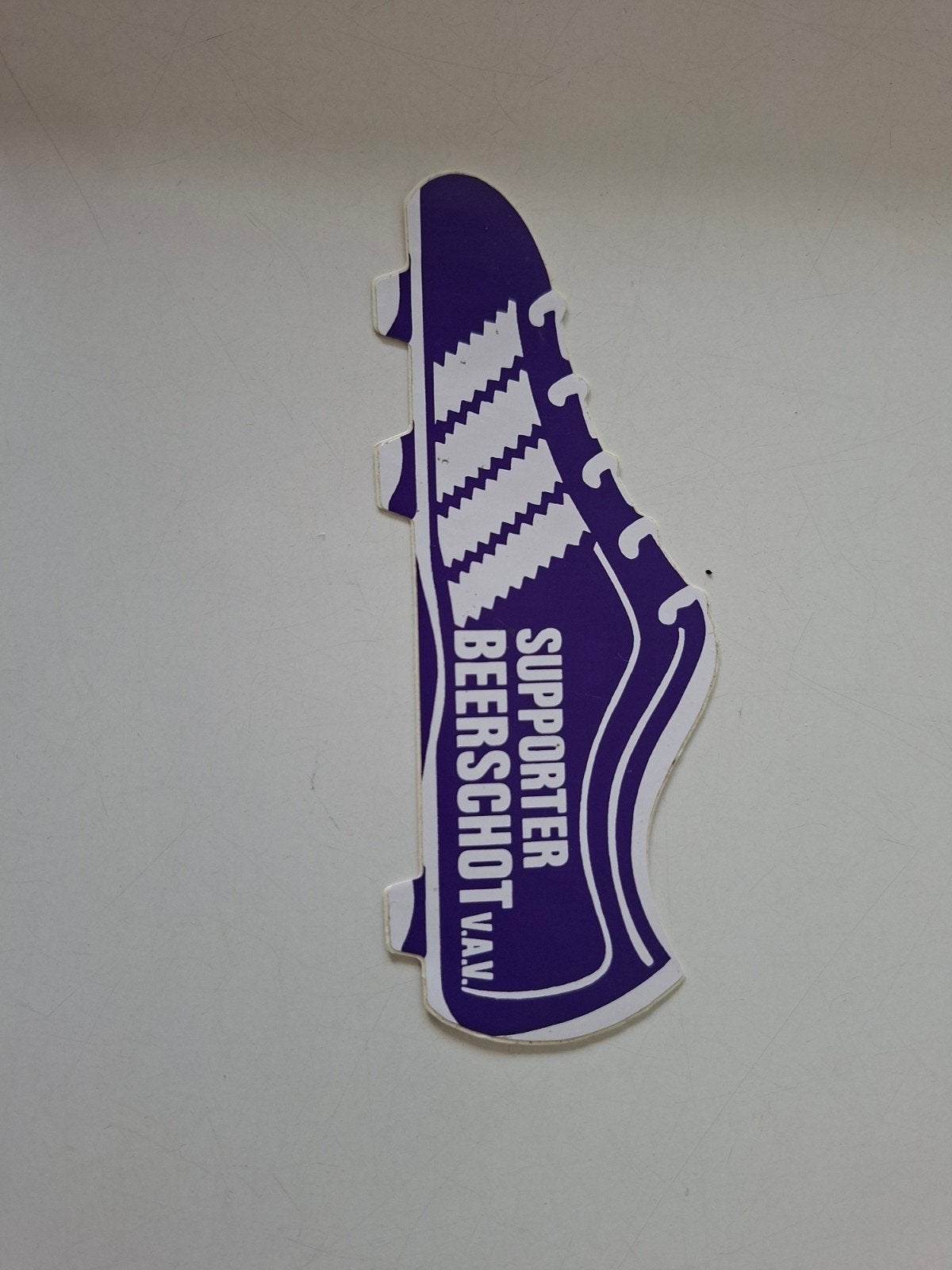 Autocollant supporter du Beerschot violet/blanc — Football, Collections, Enlèvement ou Envoi, Sport