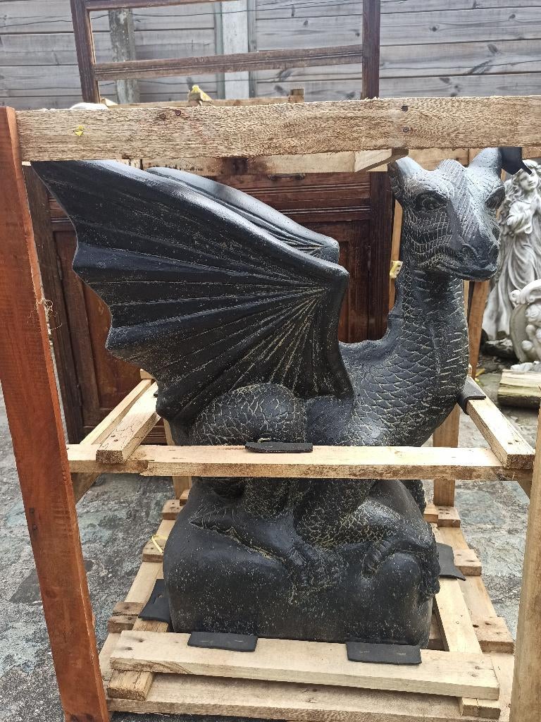 draak in steen, Tuin en Terras, Ophalen, Nieuw, Steen, Dierenbeeld