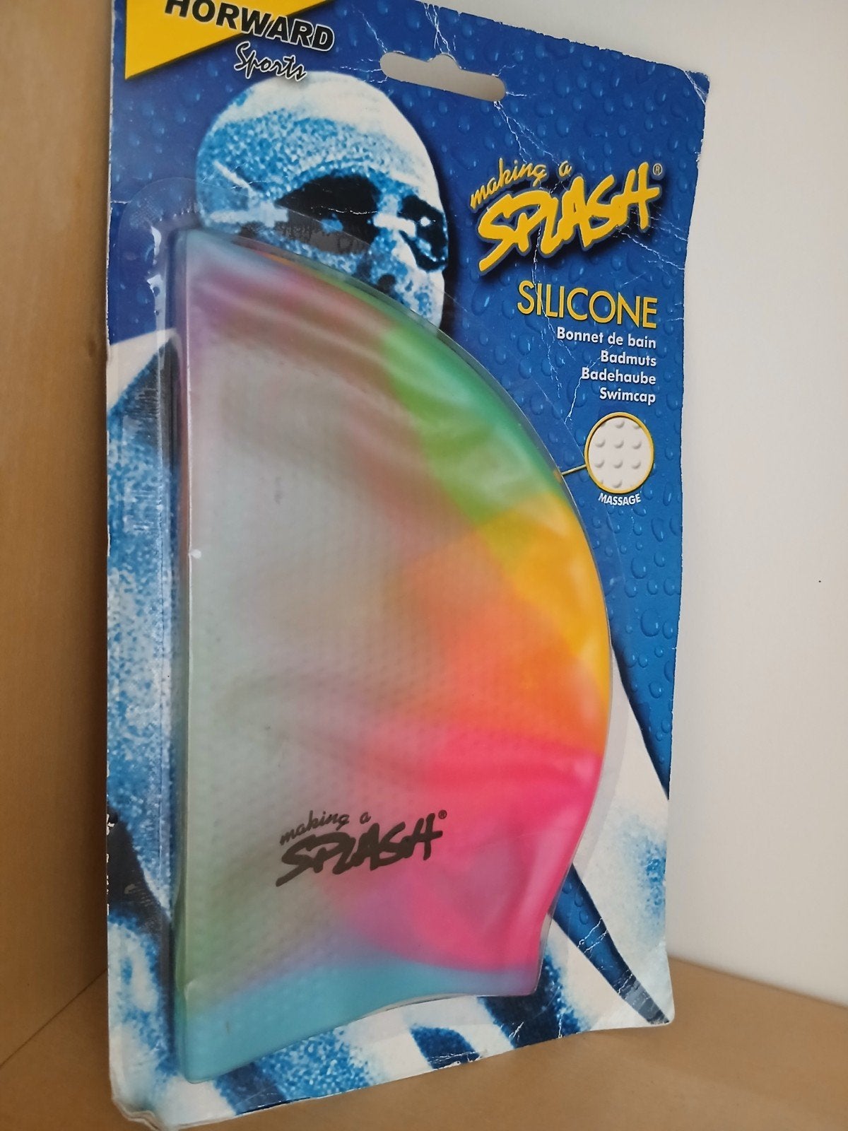 ️ Neuf Bonnet de bain silicone multicolore été piscine, Neuf, Taille unique, Horward sport splash, Garçon ou Fille