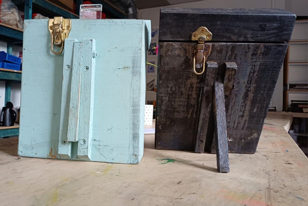 Wetplate collodion zilver en fix tank, Enlèvement ou Envoi
