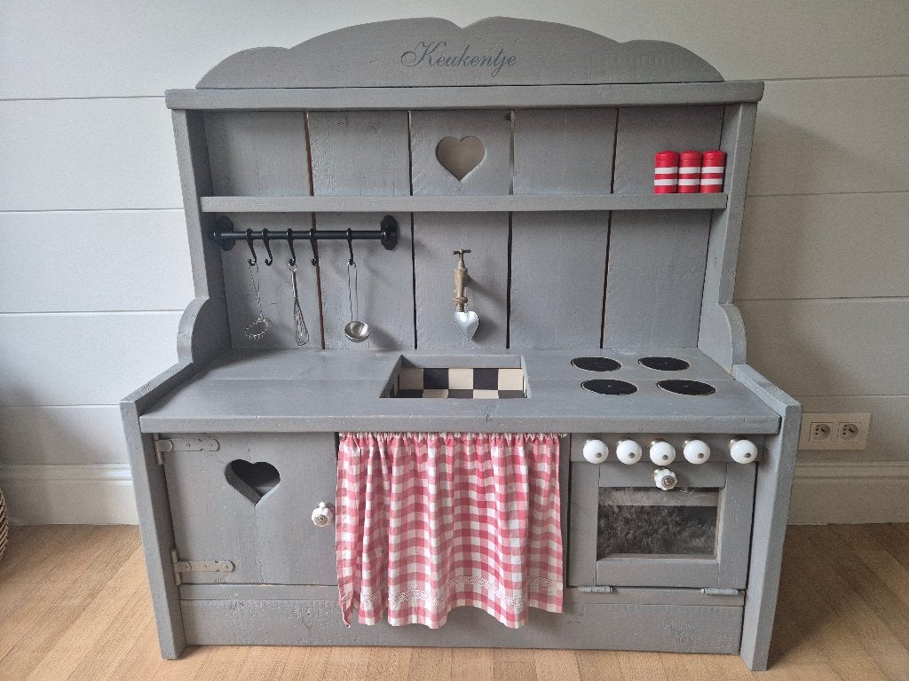 Unieke handgemaakte speelkeuken!, Ophalen, Zo goed als nieuw, Hout, Speelkeuken