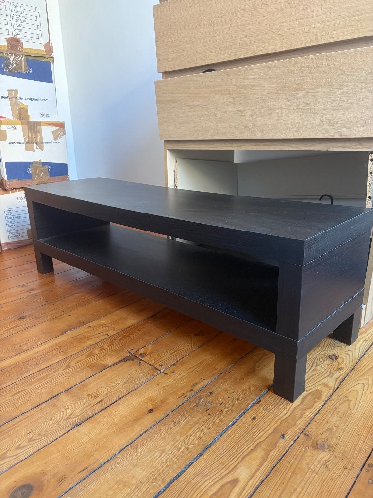 Meuble télé IKEA noir, Maison & Meubles, Enlèvement, Comme neuf, 50 à 100 cm, Moins de 100 cm