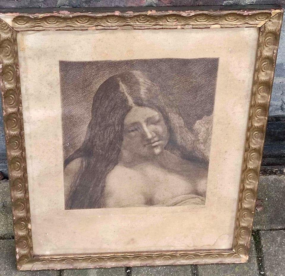 Gravure signe Victor dieu, Enlèvement ou Envoi, Gravure