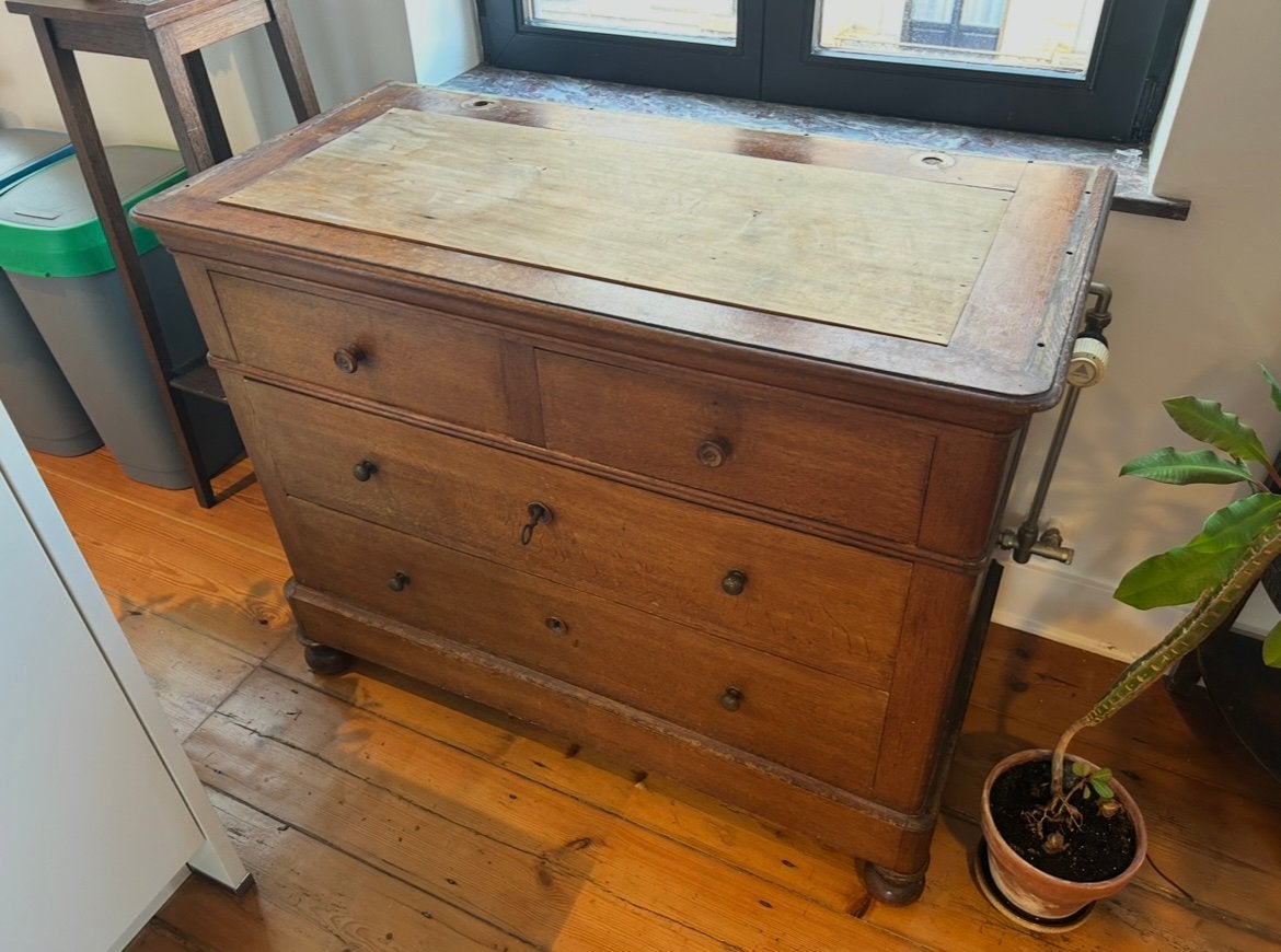 Commode en bois massif, Enlèvement, Utilisé, 50 à 75 cm, 50 – 75