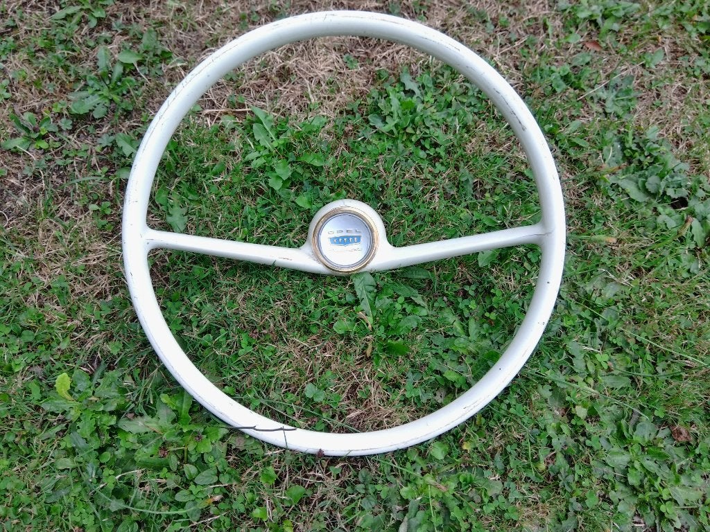 OPEL Kadett A: wit stuurwiel + Opel-logo, Ophalen of Verzenden, Gebruikt, Opel