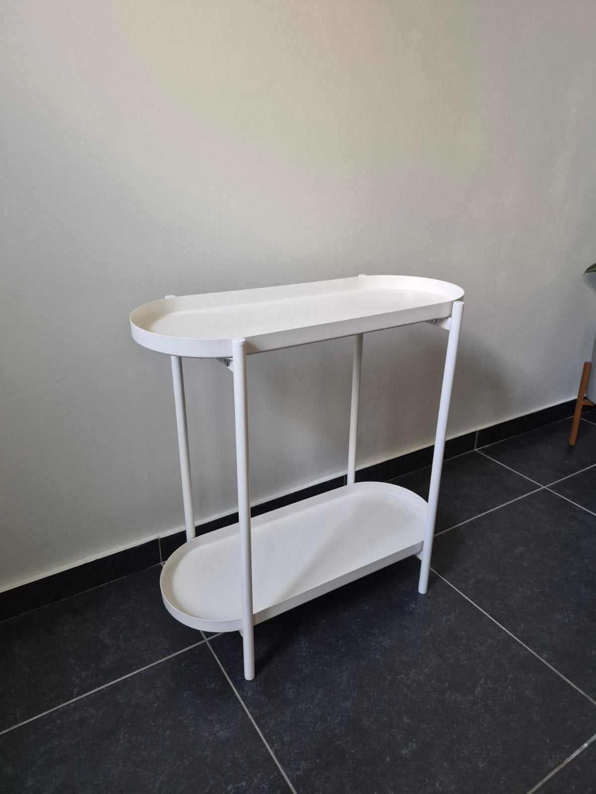 Plantenstandaard Olivblad wit IKEA, Ophalen, Zo goed als nieuw, 25 tot 50 cm, 50 tot 100 cm
