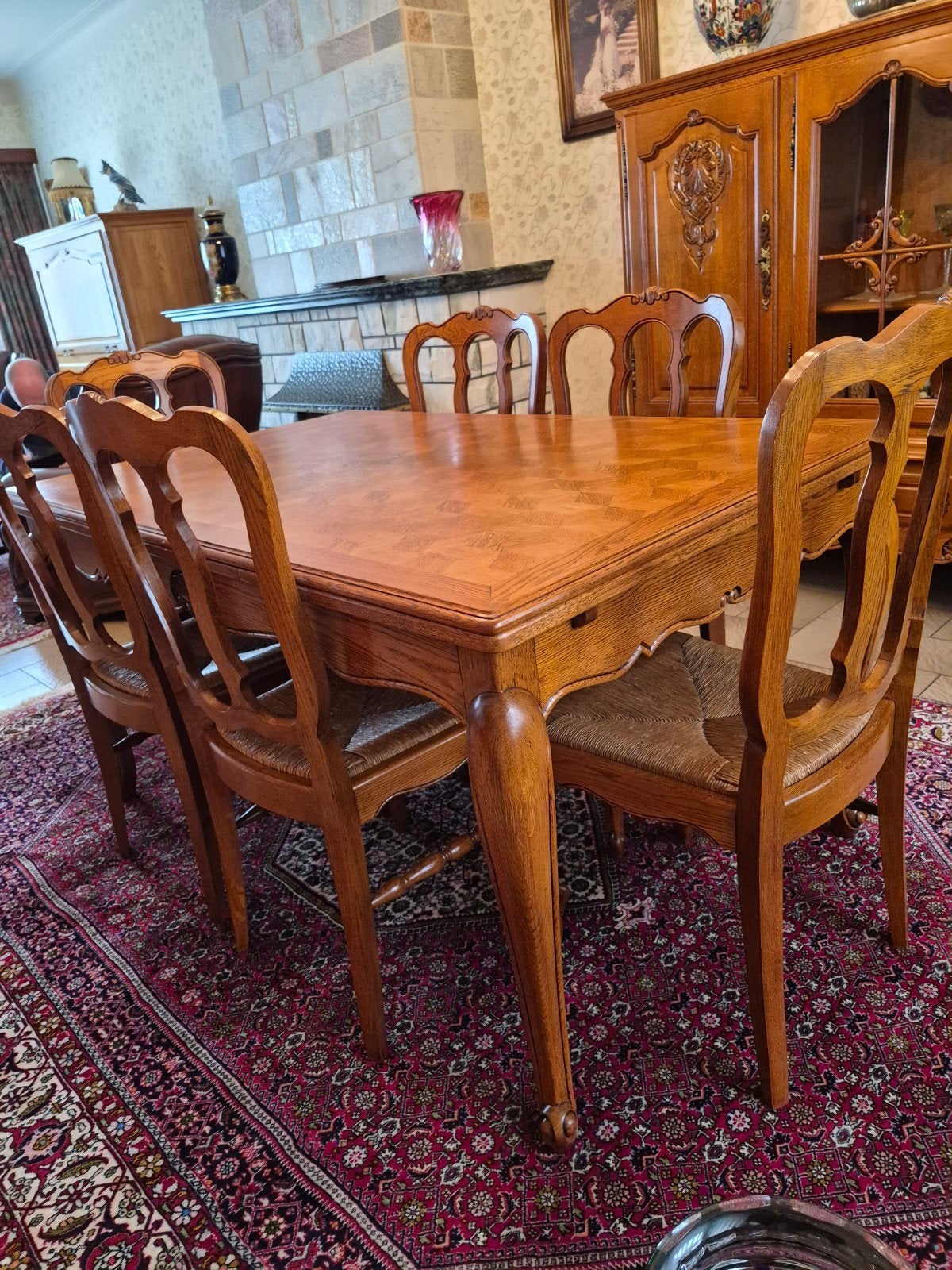 Te koop : massief eiken eetkamer, Ophalen