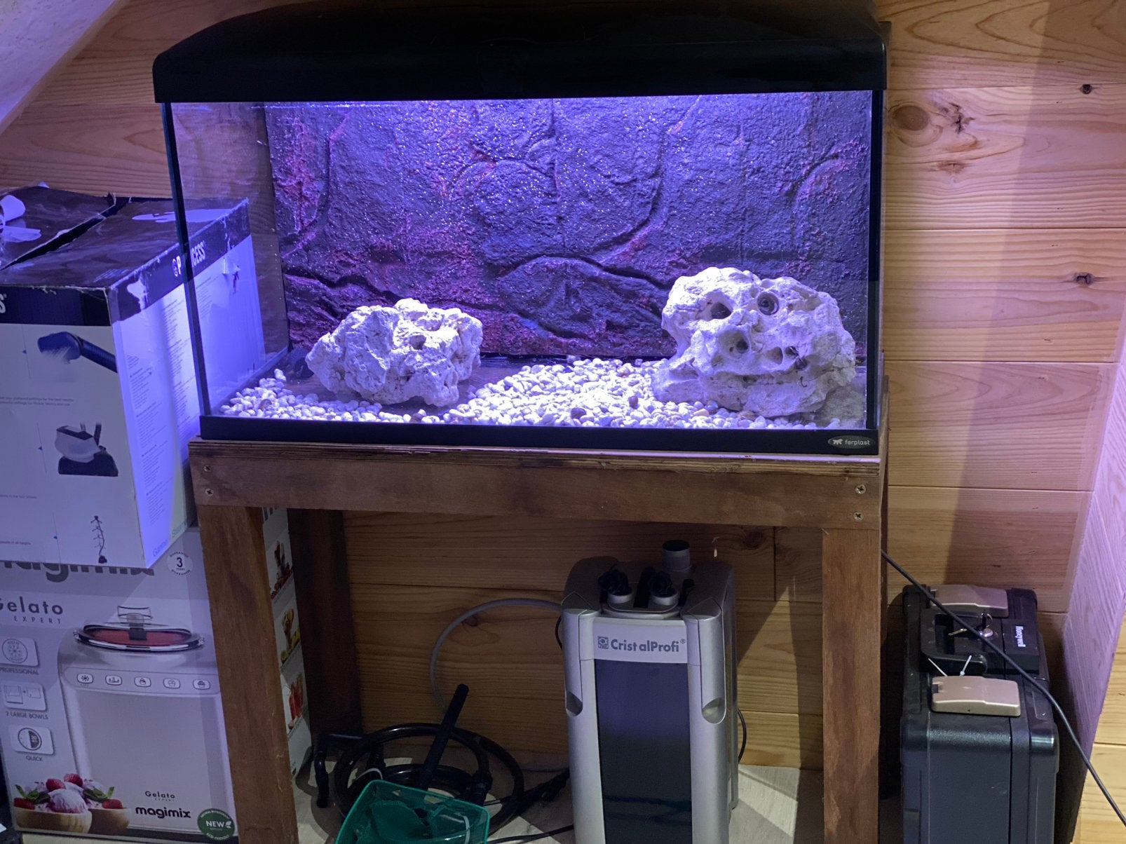Ferplast aquarium met cristalprofi filter, Ophalen, Gebruikt, Filter