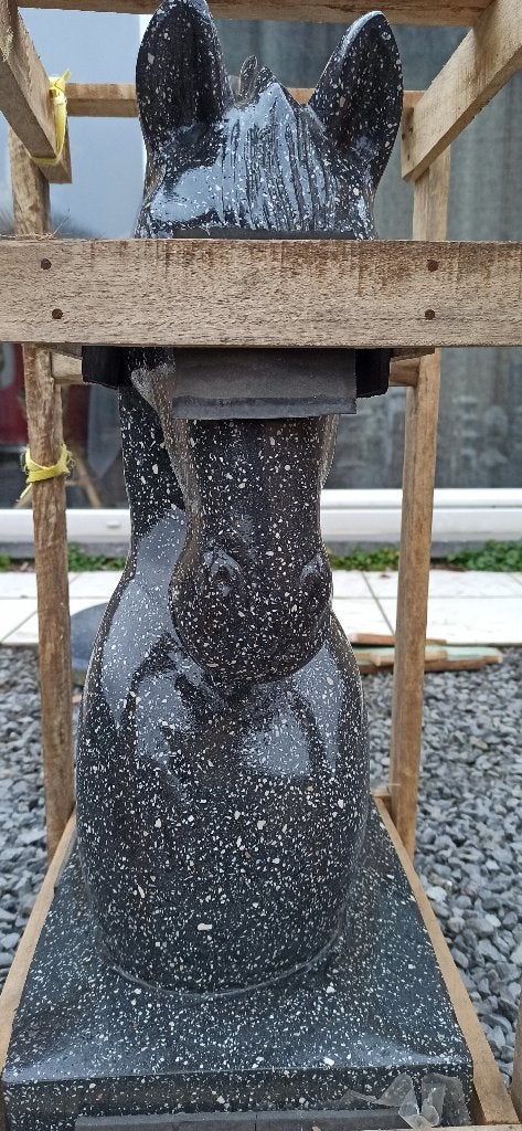 tête de cheval en terrazzo, Enlèvement, Neuf, Pierre, Animal