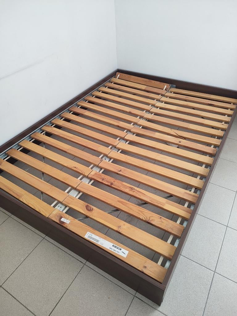 Bed 140 cm x 200 bruin hout, 140 cm, Brun, Enlèvement, Utilisé