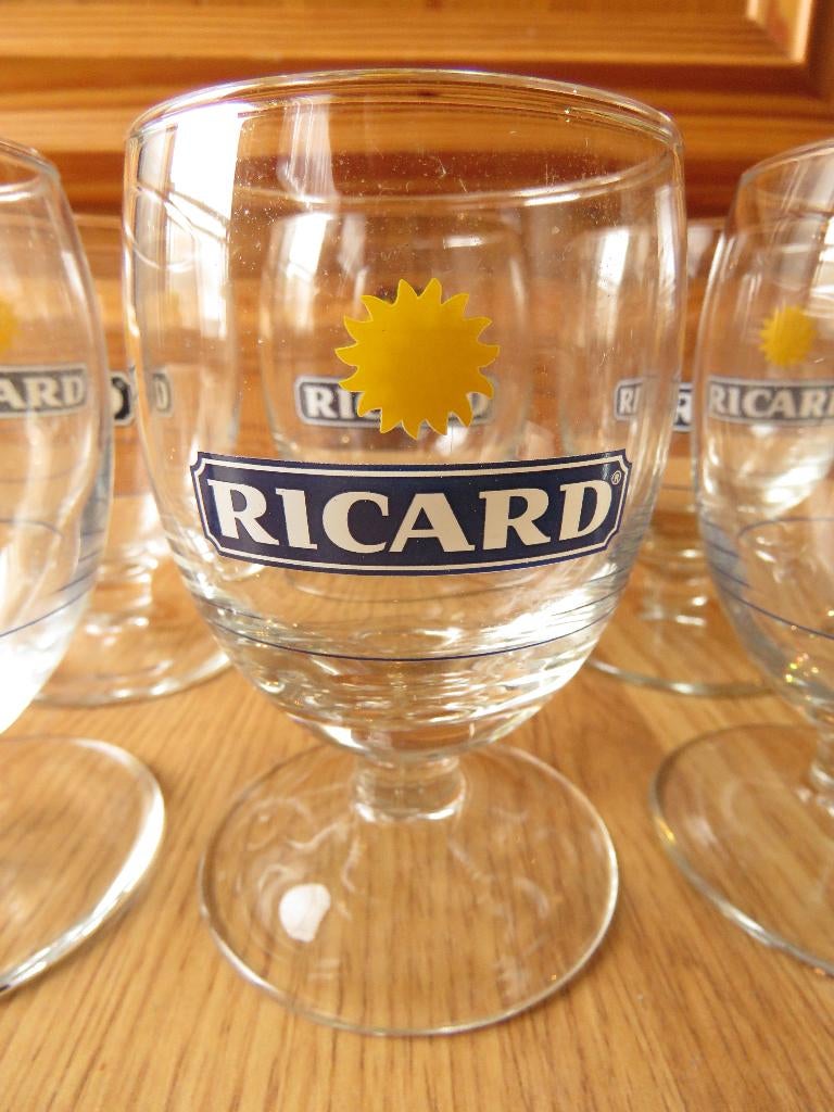 Ricard 6 verres ballons motif soleil et doseur, Enlèvement ou Envoi, Comme neuf, Autres types