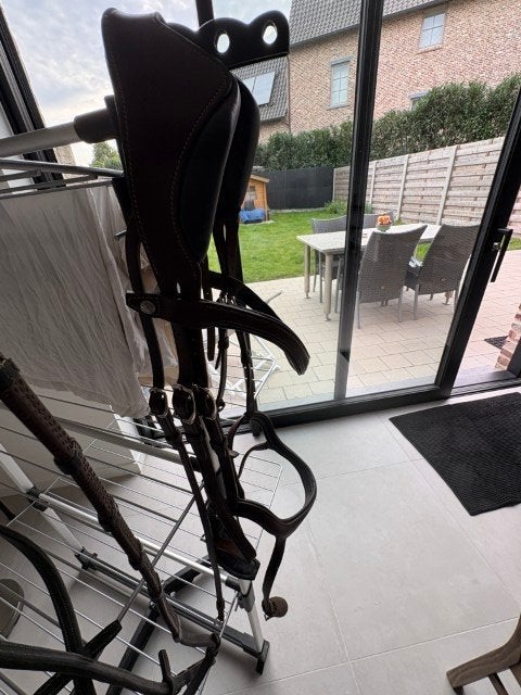 hoofdstel paarden, Ophalen, Springen, Bruin, Anatomisch gevormd