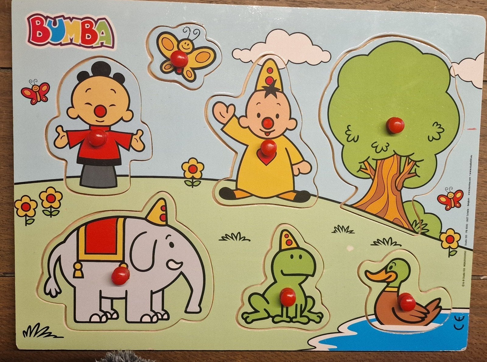 Bumba houten knoppuzzel met vriendjes, Ophalen of Verzenden