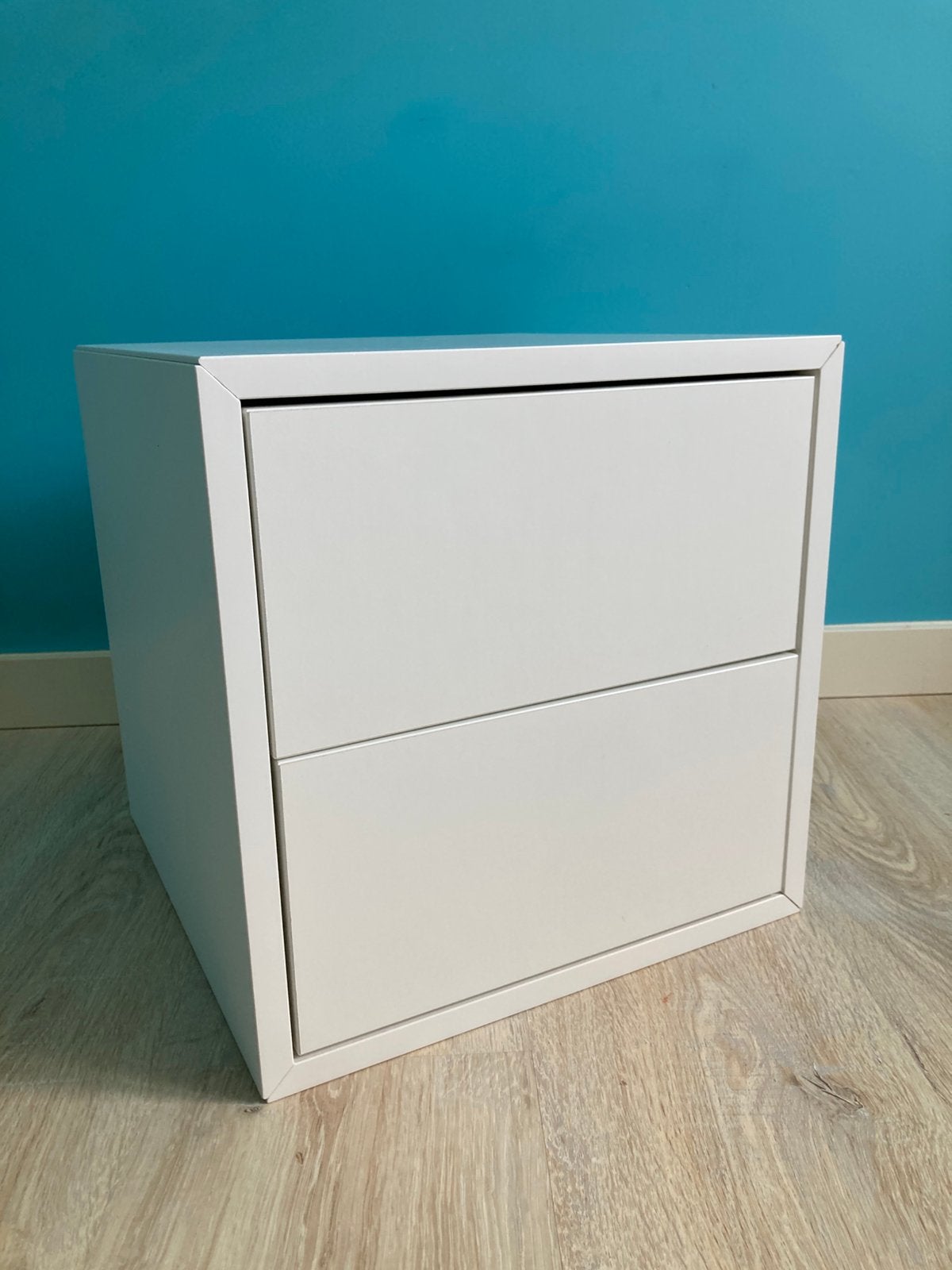 Ikea Eket ladenkastje wit 35x35 met ophangrail, Ophalen, Zo goed als nieuw, IKEA, Wit