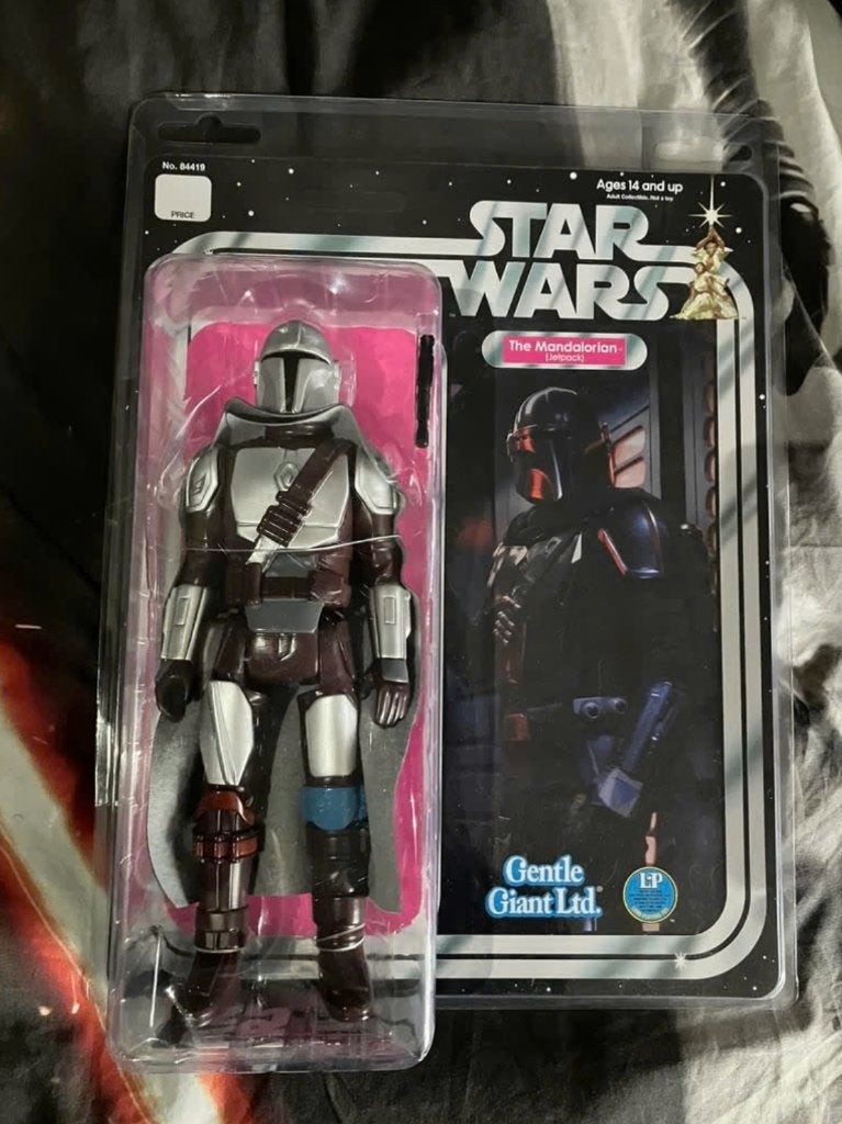 Star Wars Mandalorian Gentle Giant Jumbo 12” Kenner MOC, Collections, Enlèvement ou Envoi, Neuf, Figurine