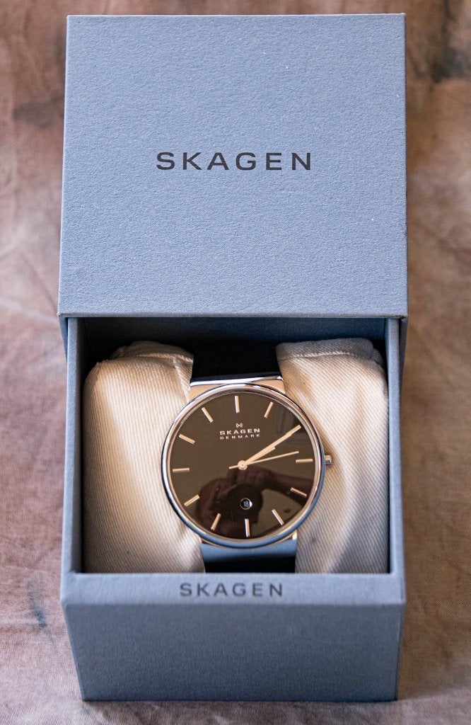 Montre Skagen Ancher pour homme (SKW6104), Montre-bracelet, Autres marques, Enlèvement ou Envoi, Cuir