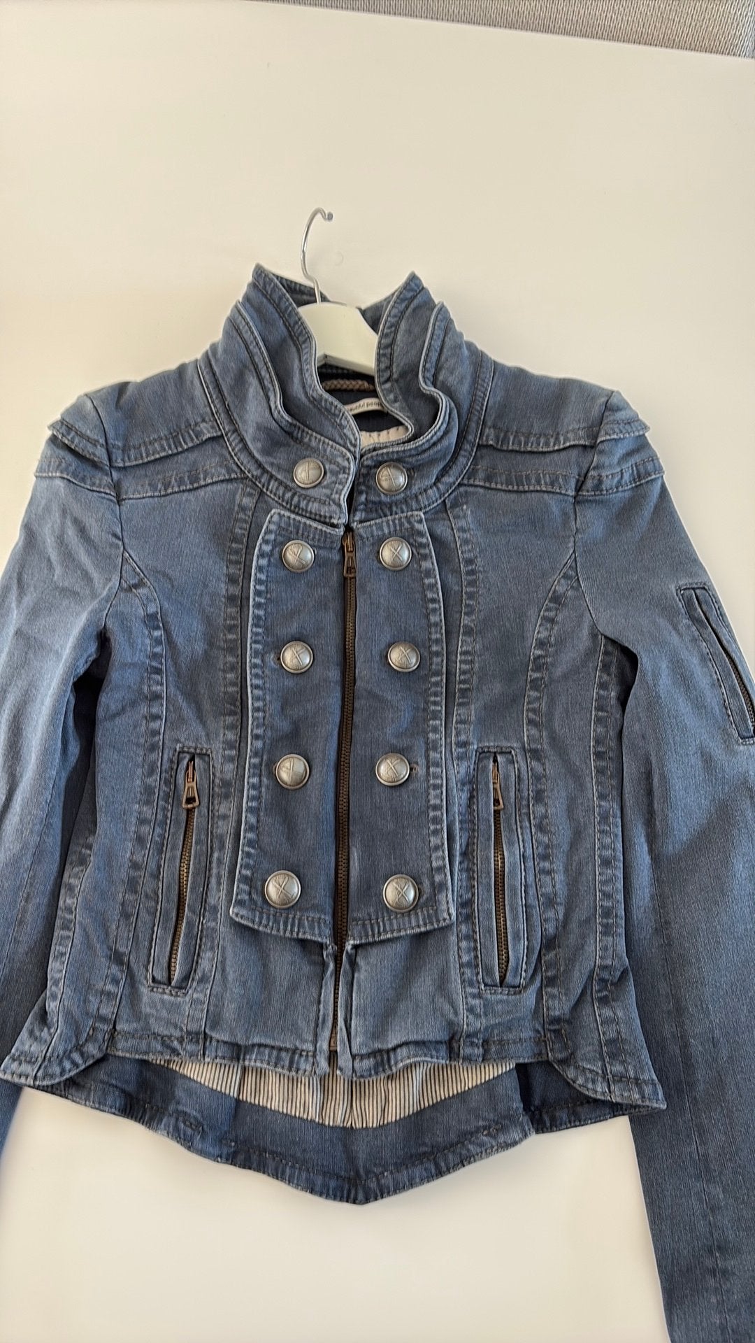 Prachtig DRYKORN "Soham" Military Denim Jasje (XS), Ophalen of Verzenden, Gedragen, Blauw, Jasje