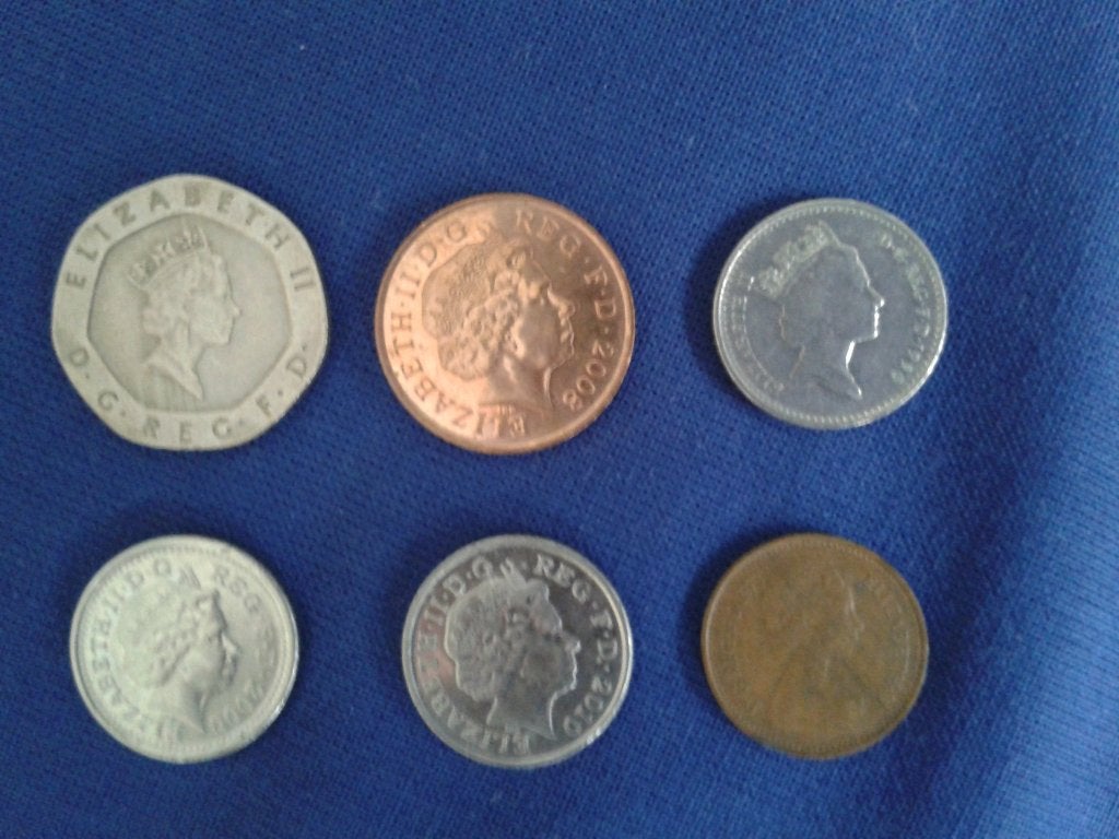 6x  oude Engelse munten met Queen Elisabeth II, Postzegels en Munten, Ophalen of Verzenden, Losse munt