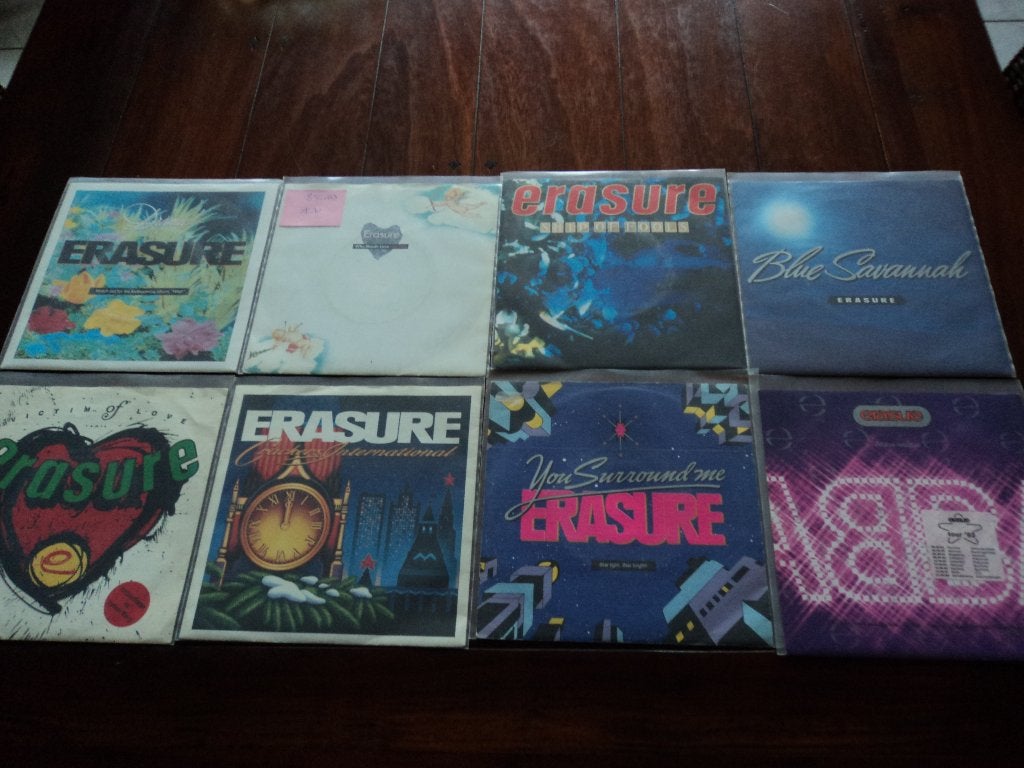Erasure : lot de 8 singles pour 10 euros !, Enlèvement ou Envoi, 7 inch, Utilisé, Pop